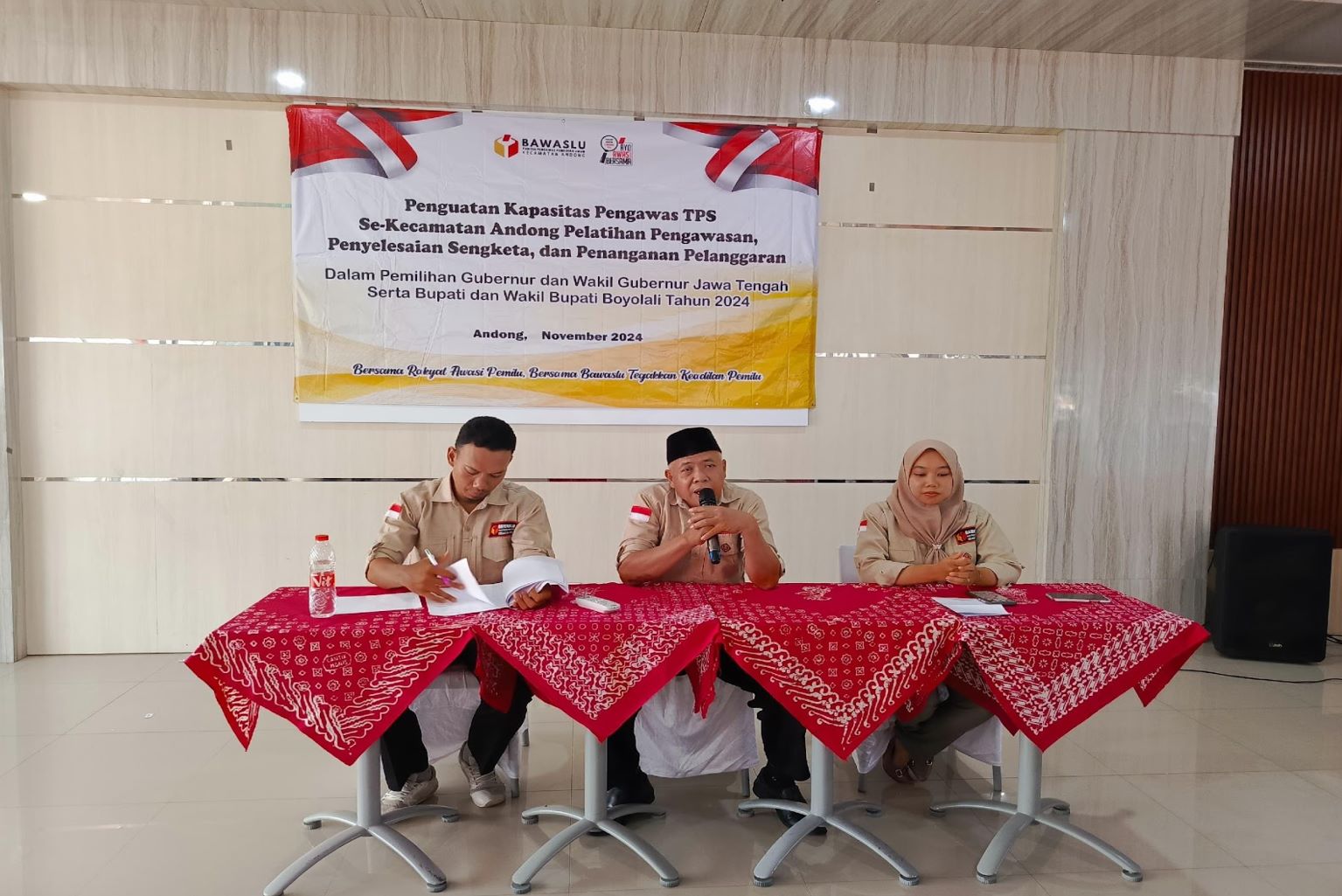 Bimbingan Teknis PTPS oleh Panwascam Andong