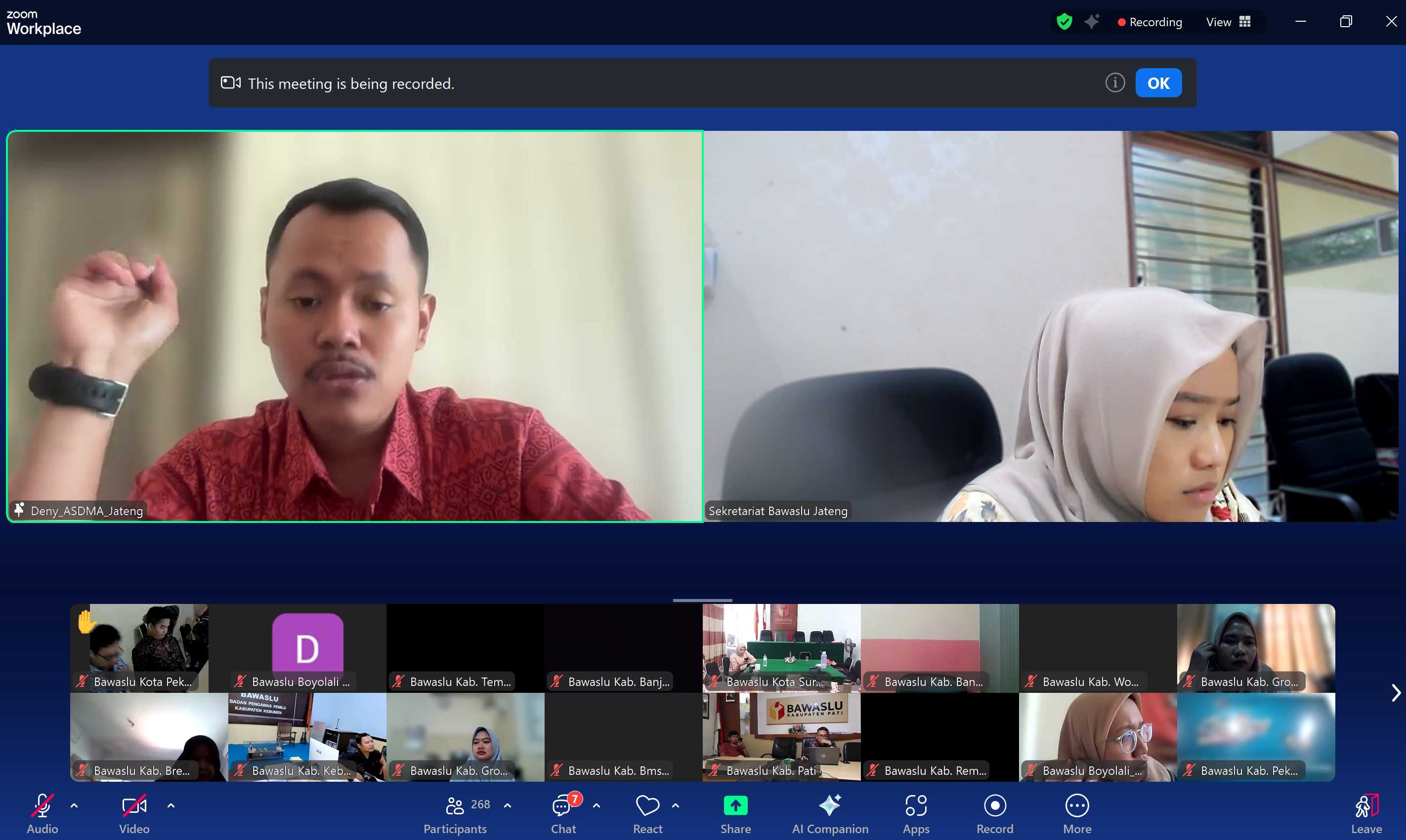 Zoom Meeting Rapat Penyusunan SKP Tahun 2025