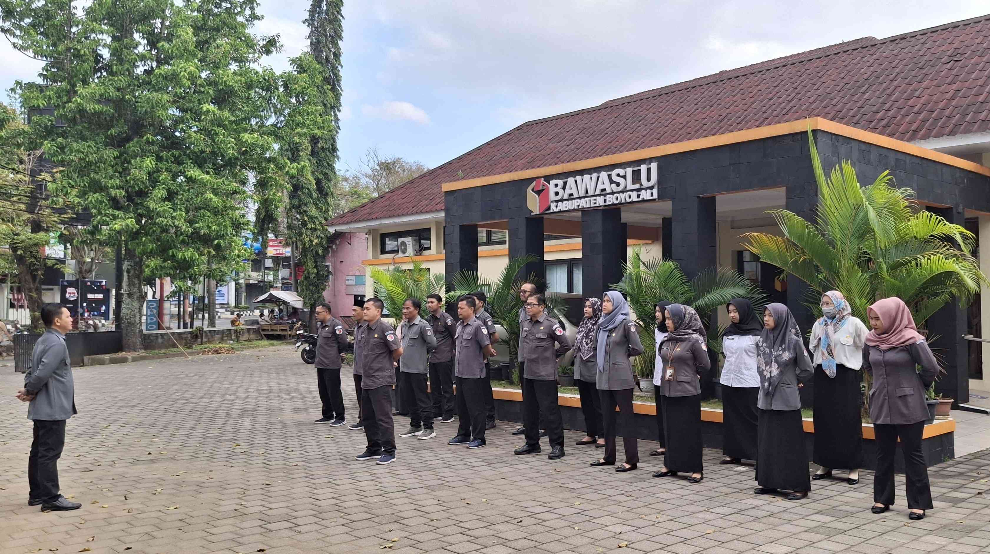 Bawaslu Boyolali Gelar Apel Pagi Sekaligus Evaluasi Kinerja