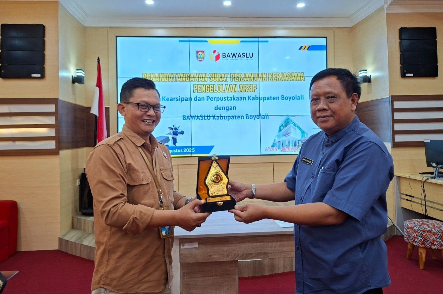 Bawaslu Boyolali Teken PKS dengan Dinas Kearsipan dan Perpustakaan