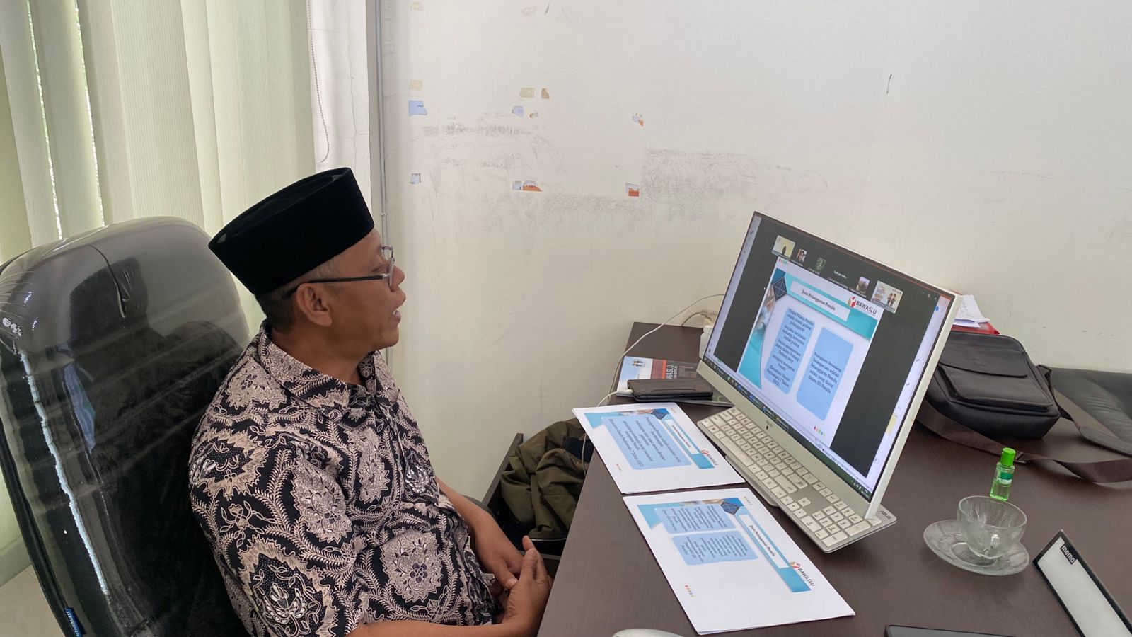 Agus Marwanto saat menyampaikan materi.