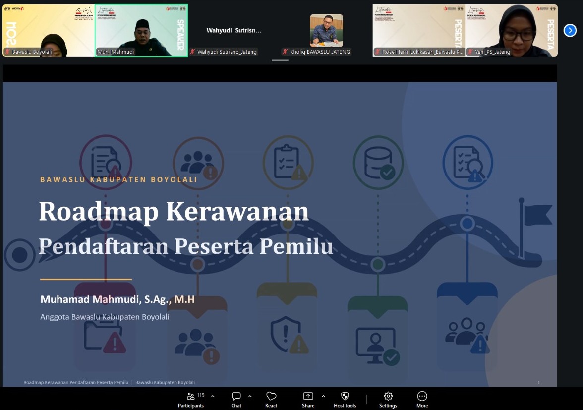 Muhamad Mahmudi (kedua dari kiri) saat menyampaikan materi.
