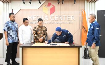 Penandatanganan MoU Pembentukan Saka Adhyasta Pemilu.