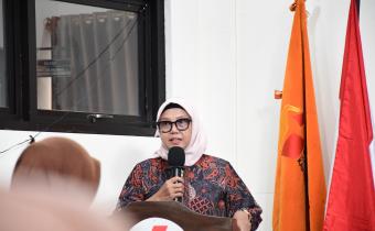 Diana Ariyanti, saat memberikan sambutan sekaligus membuka rangkaian kegiatan.