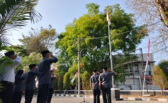 Suasana khidmat apel pagi Bawaslu Boyolali, Senin, 3/8/2026.