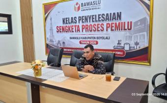 Lilik Wahyu Catur Wibowo, saat menjadi pemateri Kelas Sengketa Pemilu.