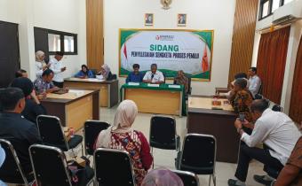 Suasana praktik simulasi penyelesaian sengketa proses pemilu.